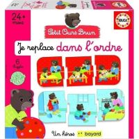 juego de secuencias logicas educa petit ours brun 6 series de puzles de 3 piezas