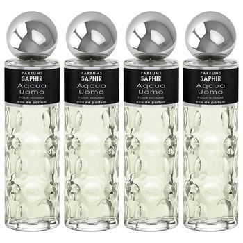 Pack De 4 Eau De Parfum Hombre Saphir Cro Aqua Uomo 200 Ml