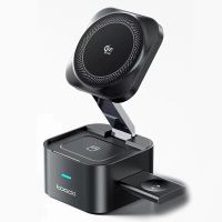 toocki gy-w24 25w cargador inalambrico 3 en 1 cargador inalambrico rapido soporte con cable retractil de 70 cm para tele