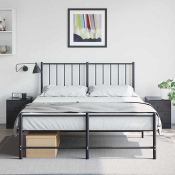 Mesitas De Noche (2 Unidades) - Mueble Para Dormitorio - Acero - Negro (34.5x39x44cm)