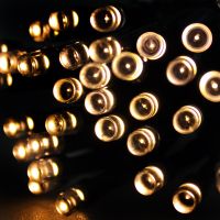 100 led warm white solar lights