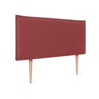 cabecero de lino natural liso con ribete 110x105cm con patas camas 105 - rojo