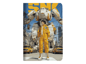 Funda tablet - Silver HT Cool Robots, Para Galaxy Tab A11+, Resistente al Desgaste y a las Manchas, Multicolor
