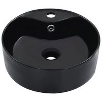 lavabo de bano moderno  lavabo con rebosadero 36x13 cm ceramica negro