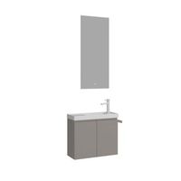 conjunto de mueble con lavabo y espejo 2 piezas  - 60 x 22 x 50 cm - matte mink