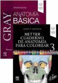 lote mini drake - hansen gray. anatomía básica 3ª ed. + netter. cuader
