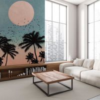 papel pintado grafico sol rosa 208x270cm