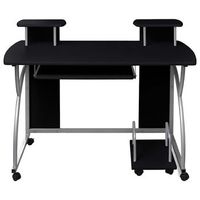 escritorio de ordenador  mesa de escritorio   escritorio de despacho madera contrachapada negro 110x52x885 cm