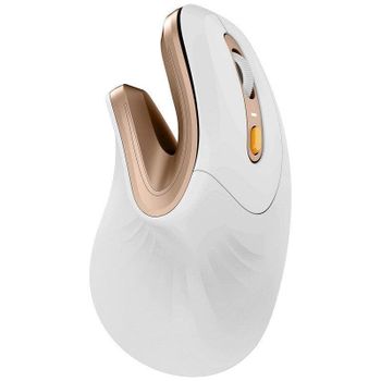 ProtoArc EM11 NL Ratón Ergonómico Vertical Inalámbrico Color Blanco y Dorado