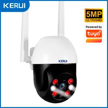 KERUI 5MP 8MP 4K PTZ WiFi IP Cámara inalámbrica Tuya Smart Outdoor Home Security Dual Lens 10MP 5K Camera CCTV Video Surveillance