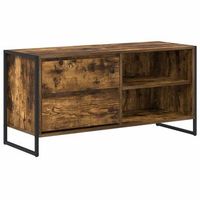 mueble de tv  mueble de salon  gabinete de tv con cajon roble humo 100 x 36 x 495 cm