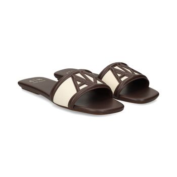 Armani Exchange Sandalias Planas Mujer - Blanco Talla 39