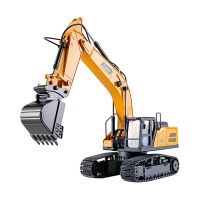huina toys xc523 rtr 118 24g 26ch oficialmente licenciado xcmg xe260 excavadora rc coche pala de aleacion luces led si