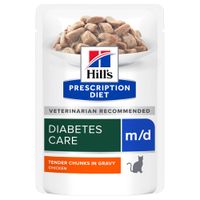 hills prescription diet md con pollo sobres para gatos - 12 x 85 g