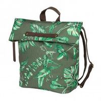 basil alforja ever-green 14-19l con reflectante cierre magnetico poliester verdehojas
