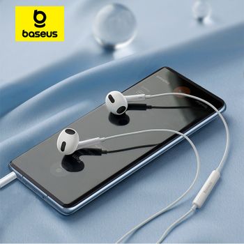 Auriculares con cable Baseus H17 de 3.5 mm con micrófono, control por cable, auriculares intrauditivos para música, deporte, monitoreo intrauditivo.