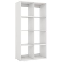 costway estanteria de 8 cubos independiente con 2 kits antivuelco organizador vertical u horizontal para hogar oficina o sala de estar blanco