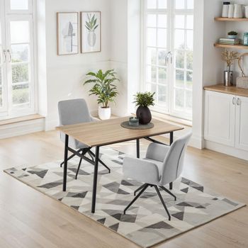 Mesa de comedor MDF industrial clara
