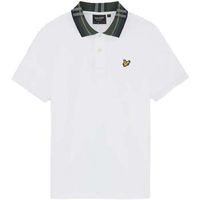 lyle  scott tops y camisetas tartan collar polo shirt white para hombre