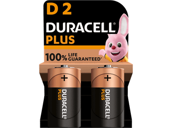 Pilas - Duracell Plus D, 2 Unidades, 1.5 V LR20/ MN1300, Tipo C