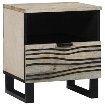 Juego De Mesitas De Noche - Armarios De Noche Con Cajón Y Negro 40 X 33 X 46 Cm Mc6952