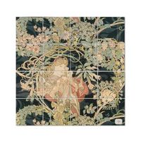 legendarte - panel decorativo multiple femme a la marguerite - alphonse mucha cm 200x200 16 paneles