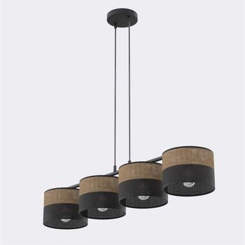 Lámpara colgante lomis marrón (4 luces)