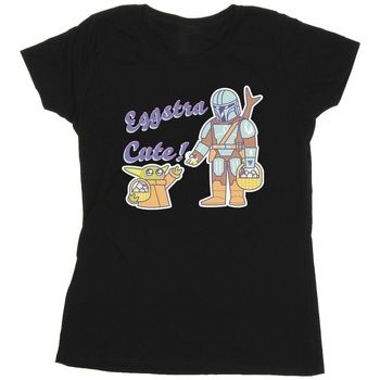 Disney Camiseta manga larga The Mandalorian Eggstra Cute para mujer