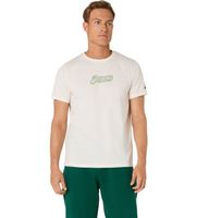 asics para hombre 2031f334 camiseta logo graphic blanco l beige casual algodon manga corta