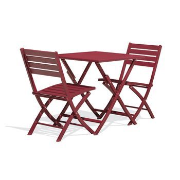 Conjunto De Comedor De Jardín 2 Plazas De Aluminio