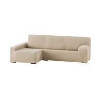 funda chaise longue elastica ulisescolor - beige posicion chaise longe - brazo izquierdo largo