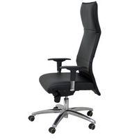 sillon de direccion ergonomico con mecanismo sincro y regulable en altura  asiento y respaldo tapizados en similpiel color negro piqueras y crespo modelo albacete