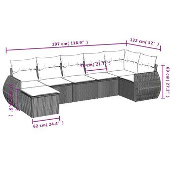 Conjunto De Cojines Para Jardín (incluye Almohadas, Juego De Siete Piezas)