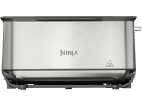 tostadora - ninja st202eu 2400 w 1 ranura 2 rebanadas 7 niveles de tostado 3 en 1 parrilla y sandwichera acero inoxidable