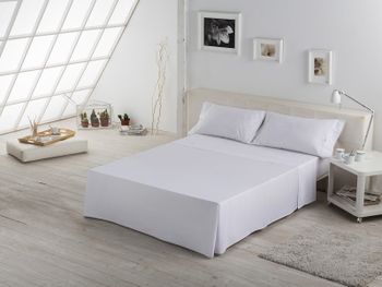 Sábana encimera blanca suelta 90