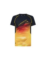 camiseta negra de trail la sportiva wave hombre