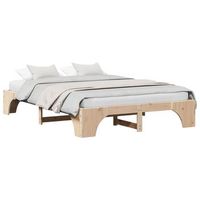 cama matrimonial  cama para adulto  estructura de cama natural 160 x 200 cm madera de pino macizo