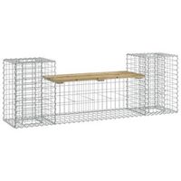 banco jardin  banco de exterior  silla de jardin con gaviones madera pino impregnada 183x41x605 cm