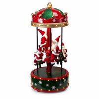 carrusel navideno gigante well home 114 leds blanco calido 110 cm