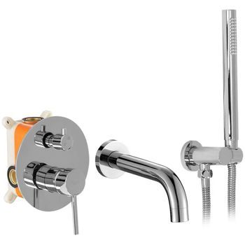 Grifo De Bañera Emportado Oculto Rea Lungo Chrom + Box