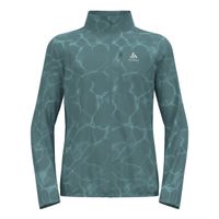 odlo zeroweight print chaqueta para correr hombres-azul-gris