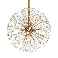 lampara de arana colgante glamurosa fabricada en vidrio metal y laton transparente r 60 cm timane