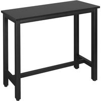 1 mesa de barcomedor estructura metalica tablero de madera maciza 120x40x100 cm color negro