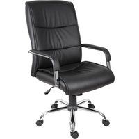 teknik kendal 6901blk faux-leather reclining executive chair - black black