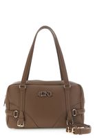 bolso baul bajo el hombro suave efecto piel con grano con correas y hebillas brown taglia unica