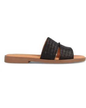 de MARILA SANDALIA PLANA PARA MUJER TIPO ZUECO EN PIEL POLTI NEGRO