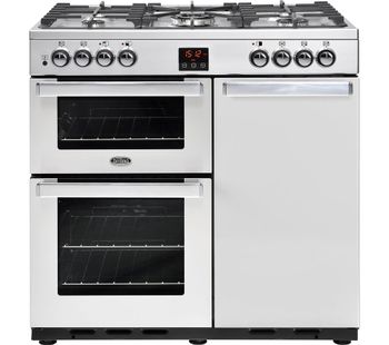 BELLING Gourmet 90DFT 90 cm Dual Fuel Range Cooker - Stainless Steel, Stainless Steel