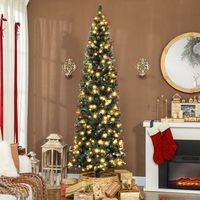 arbol de navidad de plastico metal homcom o78x230 cm verde