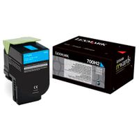 lexmark 700h2 original cyan high capacity toner cartridge 70c0h20