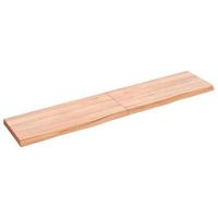 encimera bano madera maciza tratada marron claro 140x30x2-4cm vidaxl